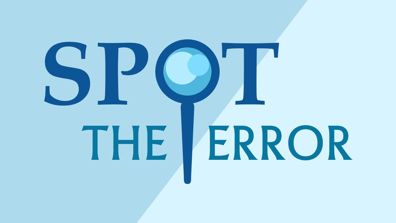 Spotting Errors